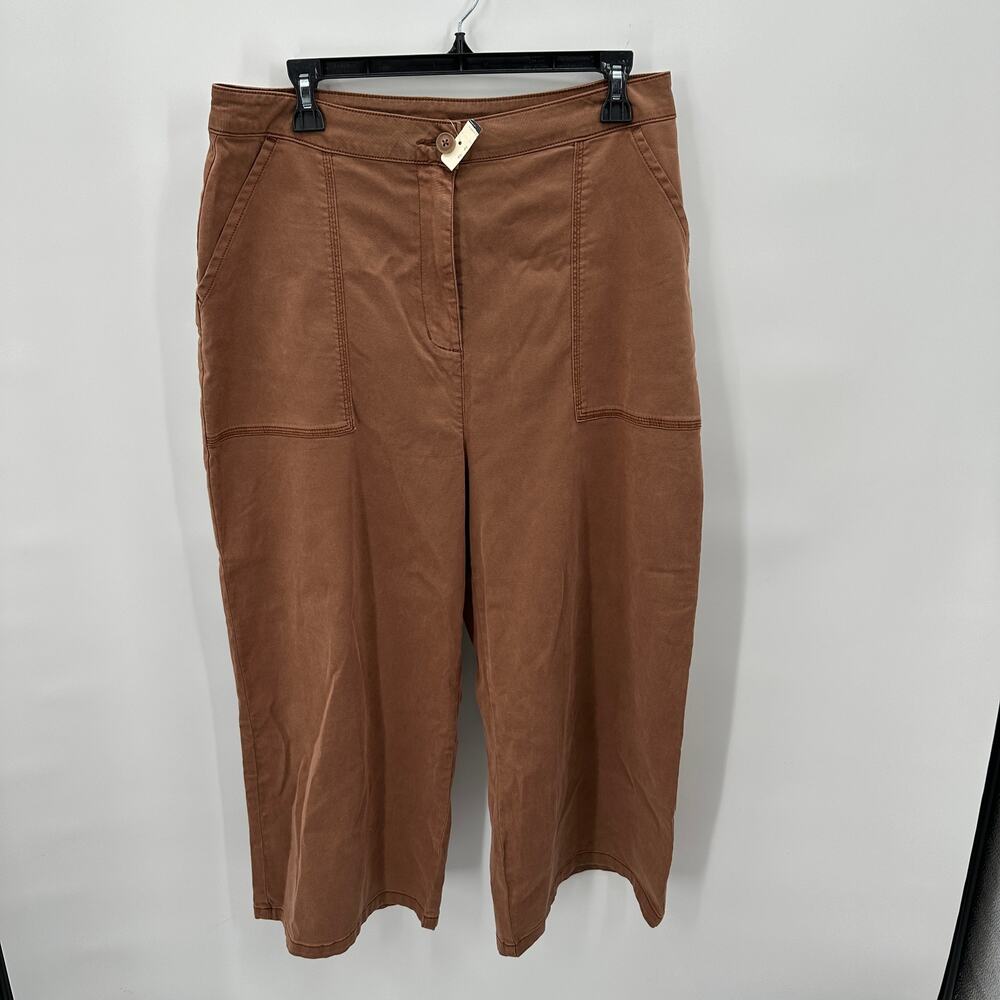 SPLENDID NWT Evereve Margaret Wide Leg Cropped Pant in Terracotta // XL - Picture 5 of 13